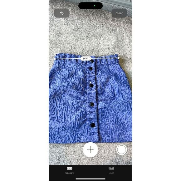 NWOT Ganni Women 3D Jacquard Mini Skirt in Blue Iris Sz4 $375 D6 - Picture 12 of 12